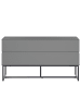 home24 home24 Garderobenbank (1er Set) - Weiß - MDF & Eisen - 90.0 x 48.0 x 35.0 cm in Dunkelgrau