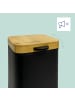 relaxdays Kosmetikeimer in Schwarz/ Natur - 3 Liter
