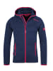 Trollkids Kapuzen Fleecejacke "Jondalen XT" in Marineblau/Pink