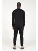 PLUS EIGHTEEN Herren Sweater Mit Print in Schwarz