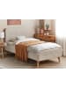 Beliani 2-tlg Einzelbett RENNES in Beige/Braun