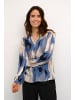 Kaffe Langarm-Bluse KAbeathe Regular fit in Blue Abstract Print
