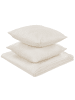 Beliani 3-tlg Tagesdecke RUDKHAN in Beige