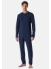 Schiesser Schlafanzug Selected Premium Warming in Deep blue