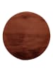 GMD Living Runder Hochflor-Teppich HEAVEN in Rotbraun