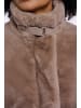 RINO&PELLE Ambra kurze Kunstpelzjacke in Mocha Latte