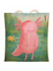 Mr. & Mrs. Panda Strandtasche Axolotl Glücklich Design ohne Spruch in Weiß