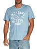 Mustang T-Shirt Basic Print Tee in Blau