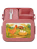 Mr. & Mrs. Panda Lunchbox Huhn Stolz Design ohne Spruch in Rot Pastell