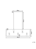 Beliani Pendelleuchten BAYAS in Messing - (W) 100 x (H) 127 x (L) 4 cm