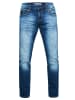 Rusty Neal Jeans Hose "TOYAMA" Regular Fit mit Kontrast Naht in Dark Blue Used