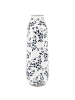 Beliani Blumenvase MULAI in Weiß/Blau - (W) 12 x (H) 35 x (L) 12 cm
