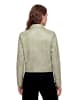 AMBER & JUNE Kunstleder-Jacke mit Kragen in khaki