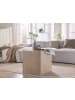 home24 Couchtisch Cozzens - quadratisch 48 cm in Travertin Dekor