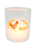 Mr. & Mrs. Panda Windlicht aus Glas Huhn Stolz ohne Spruch in Transparent