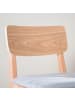 home24 home24 Barstuhl aus Buche teilmassiv und Strukturstoff in Grau / Buche - 44.5 x 40.0 x 90.0 cm in Grau / Buche