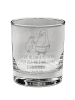 Mr. & Mrs. Panda Tumbler Glas Pinguin mit Kind mit Spruch in Transparent