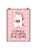 Mr. & Mrs. Panda Poster Einhorn Herz mit Spruch in Rot Pastell