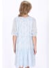 Usha Women Dress in blue offwhite