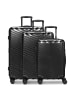 Redolz Essentials 18 4 Rollen Kofferset 3-teilig mit Dehnfalte metallic-black shiny