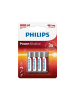 Philips Philips Battery Power Alkaline AAA LR03 LR3 Power Alkaline 4 Stück