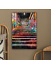 MuchoWow Leinwand Bilder Bunte Treppe