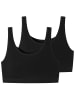 Schiesser Bustier 2er Pack in Schwarz