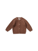 Stellou & friends Gerippter Strick-Cardigan in chocolate