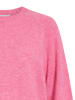 Vila Pullover mit Rundhals, langen Ärmeln und geripptem Saum in Pink