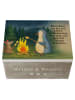 Mr. & Mrs. Panda Schatulle Pinguin Lagerfeuer Design mit Spruch in Weiß