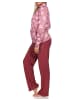 NORMANN langarm Hausanzug Homewear Herz - 82201 in beere