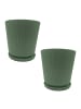 relaxdays 2x Blumentopf in Salbei - (H) 20 x Ø 20 cm