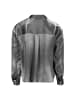 Zero  Bluse glänzend mit Knopfleiste in Forged Iron