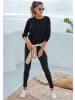 LASCANA Pyjamahose in schwarz