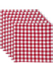 REDBEST Baumwolle Serviette 6er-Pack Nashville in rot