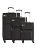 D&N Travel Line 6704 4 Rollen Kofferset 3-teilig schwarz