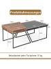 COSTWAY 2er Set Satztisch in Schwarz