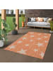 Pergamon In & Outdoor Teppich Flachgewebe Marbella Sterne in Orange