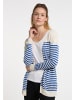 DreiMaster Damen Cardigan in Wollweiss Blau