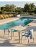 Beliani 2er-Set Esszimmerstuhl THASOS in Blau/Beige