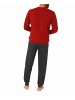 NORMANN Schlafanzug Pyjama langarm Bündchen - 70567 in rot