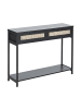 Beliani Konsolentisch OPOCO in Schwarz/Beige - (W) 100 x (H) 75 x (L) 30 cm
