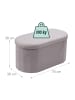 relaxdays Sitzbank in Hellgrau - (B)76 x (H)38 x (T)38 cm