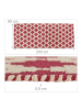 relaxdays Teppich in Beige/ Rot - 80 x 200 cm