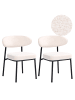 Beliani 2er-Set Esszimmerstuhl WINTON in Weiß/Braun/Schwarz
