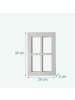 relaxdays 2 x Dekofenster in Antikweiß - 40 x 28 cm