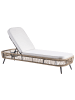 Beliani Gartenliege ZERI in Beige - (W) 65 x (H) 40 x (L) 201 cm