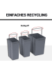 HOMCOM Einbaumülleimer in Grau 48L x 34,2B x 41,8H cm