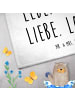 Mr. & Mrs. Panda Gästehandtuch Waldtiere Aloha mit Spruch in Weiß