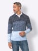 Sieh an! Pullover in rauchblau-eisblau-gemustert